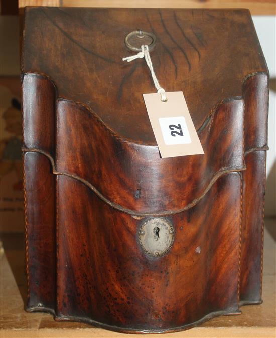 George III mahogany knife box (converted)